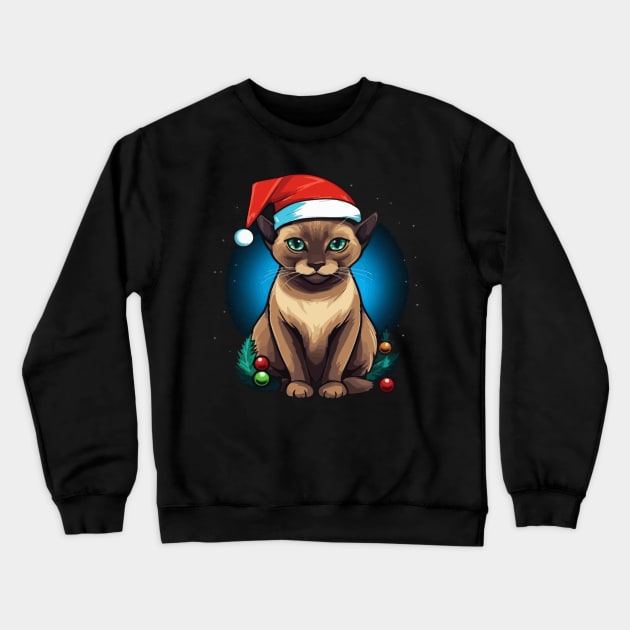 Tonkinese Cat Christmas Crewneck Sweatshirt by JH Mart